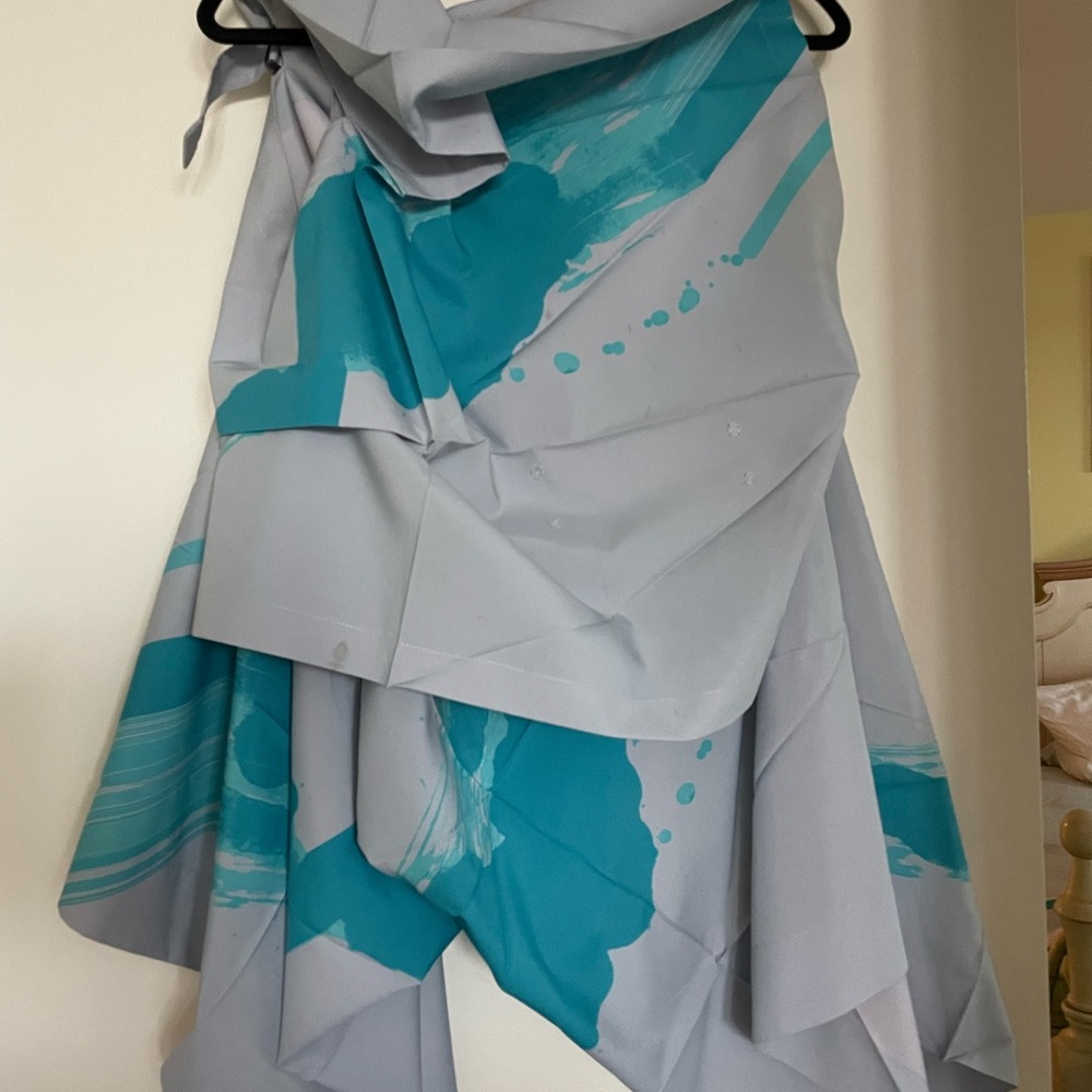 Issey Miyake Origami 132 5. grey/blue 2pc.pant,top JP3 USM